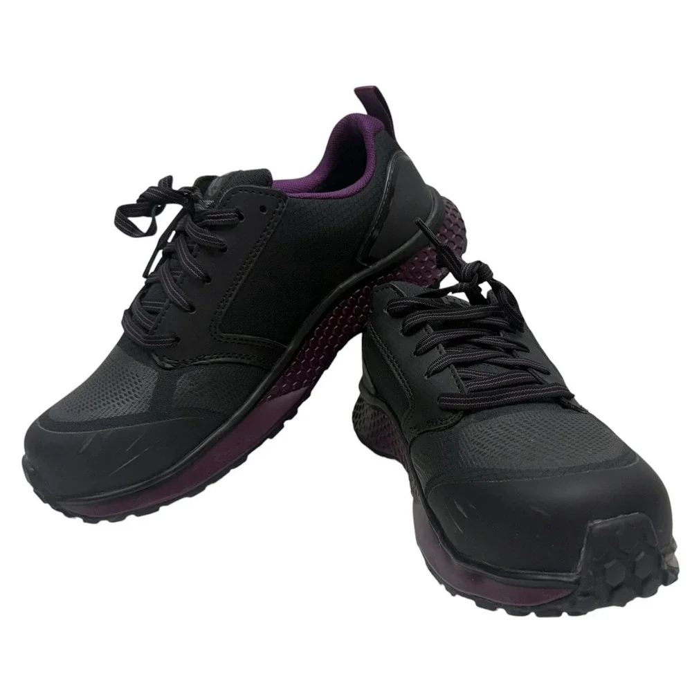 Timberland PRO Reaxion Women's‎ 8.5 Composite Toe Work Shoes Black Purple New